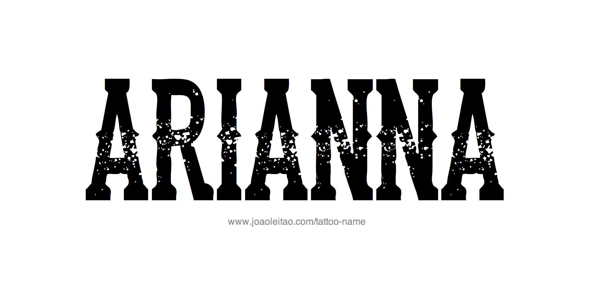 Arianna Name Tattoo Designs